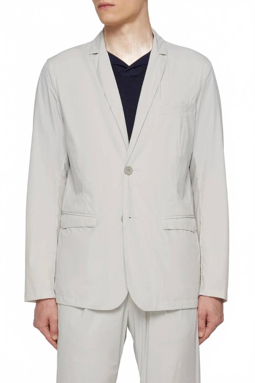 NEW HERNO plain single-breasted blazer in ice